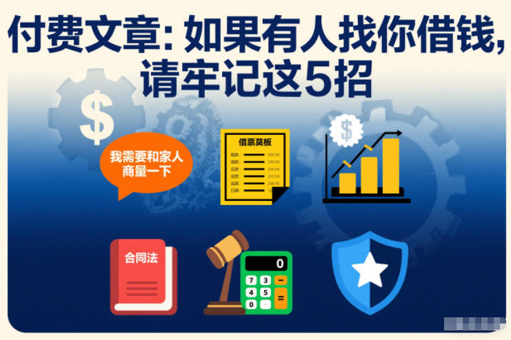 付费文章：如果有人找你借钱，请牢记这5招-润格副业网-每天分享热门副业赚钱项目