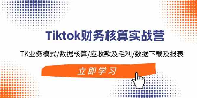 Tiktok财务核算实战营：TK业务模式/数据核算/应收款及毛利/数据下载及报表-润格副业网-每天分享热门副业赚钱项目