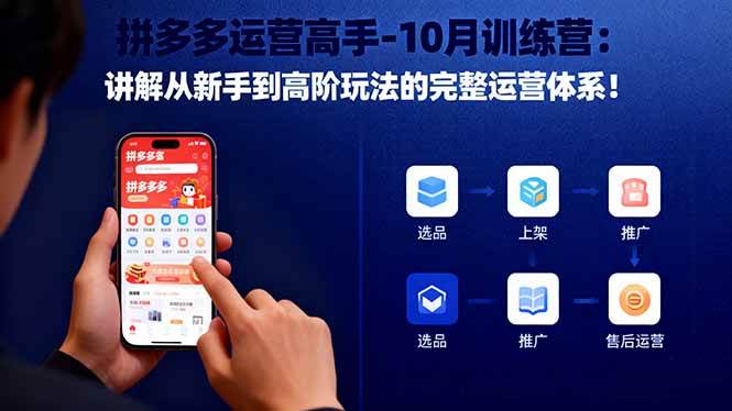 （16448期）拼多多运营高手-10月训练营：讲解从新手到高阶玩法的完整运营体系！-润格副业网-每天分享热门副业赚钱项目