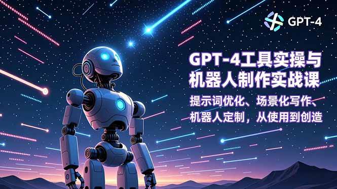 (16837期)GPT-4工具实操与机器人制作实战课:提示词优化、场景化写作、机器人定制,从使用到创造-润格副业网-每天分享热门副业赚钱项目