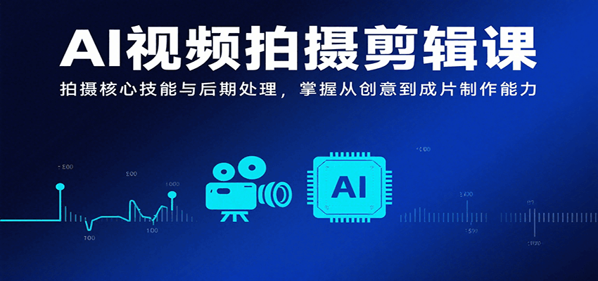 AI视频拍摄剪辑课,拍摄核心技能与后期处理,掌握从创意到成片制作能力-润格副业网-每天分享热门副业赚钱项目