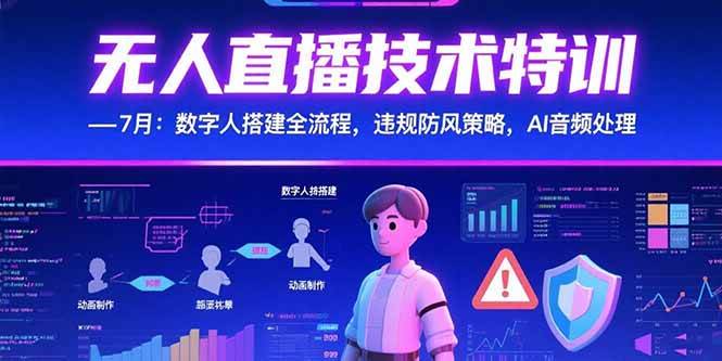 （15448期）无人直播技术特训-7月：数字人搭建全流程，违规防风策略，AI音频处理-润格副业网-每天分享热门副业赚钱项目
