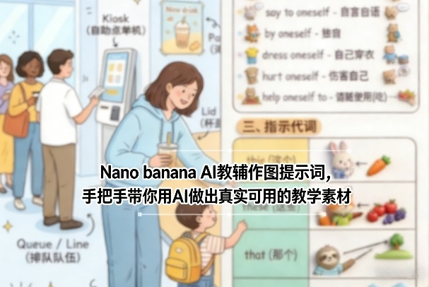 Nano banana AI教辅作图提示词,手把手带你用AI做出真实可用的教学素材 Nano banana AI教辅作图提示词,手把手带你用AI做出真实可用的教学素材