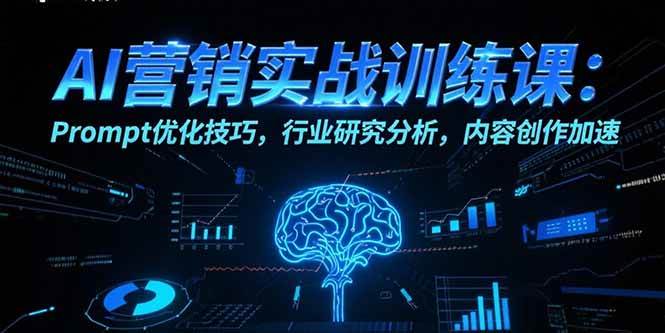 （15465期）AI营销实战训练课：Prompt优化技巧，行业研究分析，内容创作加速-润格副业网-每天分享热门副业赚钱项目