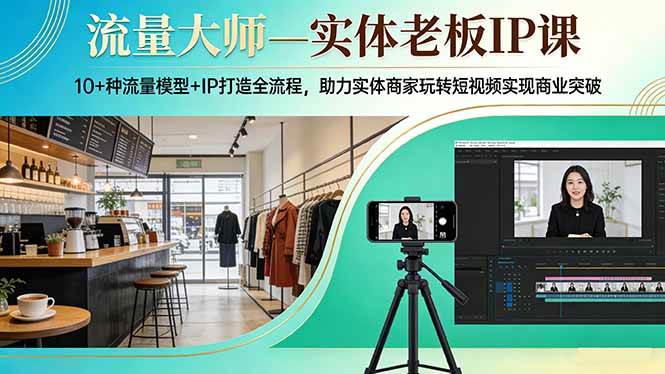 (17638期)流量大师—实体老板IP课:10+种流量模型+IP打造全流程,助力实体商家玩转短视频实现商业突破 (17638期)流量大师—实体老板IP课:10+种流量模型+IP打造全流程,助力实体商家玩转短视频实现商业突破