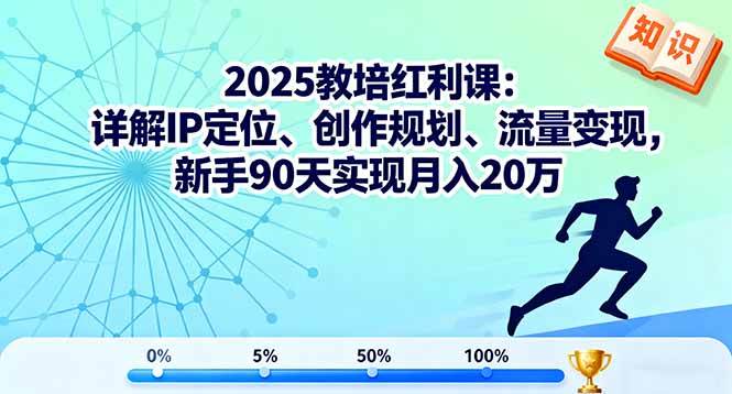 (16178期)2025教培红利课:详解IP定位、创作规划、流量变现,新手90天实现月入20万-润格副业网-每天分享热门副业赚钱项目