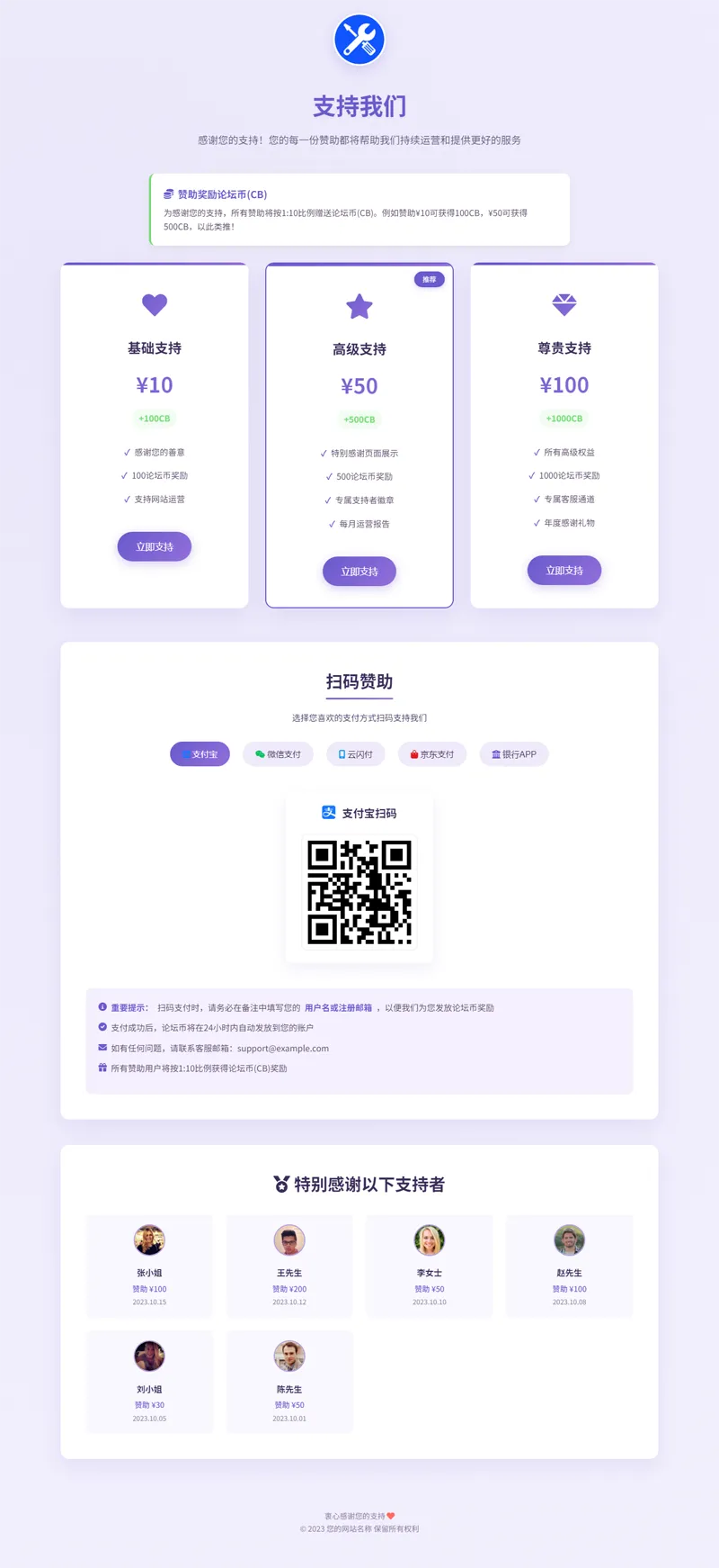 VIP赞助打赏单页HTML源码-润格副业网-每天分享热门副业赚钱项目