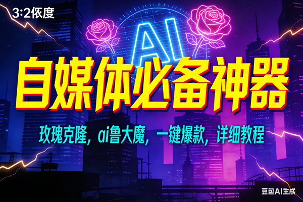 （17136期）玫瑰克隆神器，ai鲁大魔，自媒体必备工具，一键爆款神器，详细教程-润格副业网-每天分享热门副业赚钱项目