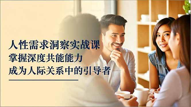 （16683期）人性需求洞察实战课，掌握深度共感能力，成为人际关系中的引导者-润格副业网-每天分享热门副业赚钱项目