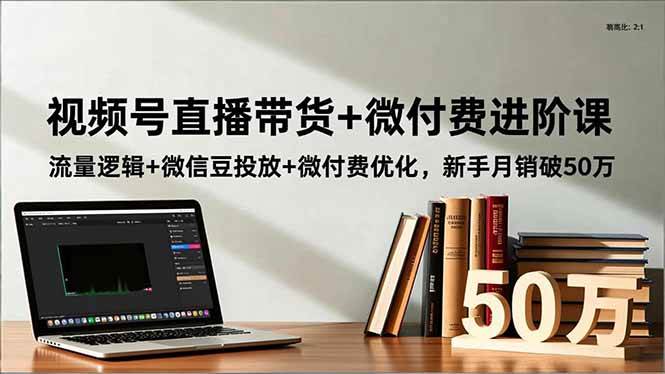 （16684期）视频号直播带货+微付费进阶课：流量逻辑+微信豆投放+微付费优化，新手月销破50万-润格副业网-每天分享热门副业赚钱项目