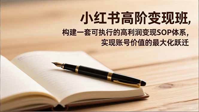 （16633期）小红书高阶变现班，构建一套可执行的高利润变现SOP体系，实现账号价值的最大化跃迁-润格副业网-每天分享热门副业赚钱项目