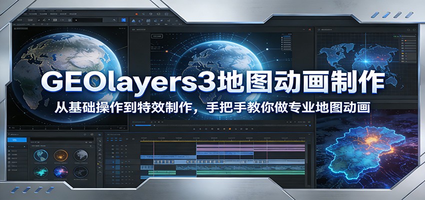 GEOlayers3地图动画制作:从基础操作到特效制作,手把手教你做专业地图动画 GEOlayers3地图动画制作:从基础操作到特效制作,手把手教你做专业地图动画