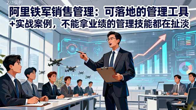 （16436期）阿里铁军销售管理：可落地的管理工具+实战案例，不能拿业绩的管理都在扯淡-润格副业网-每天分享热门副业赚钱项目