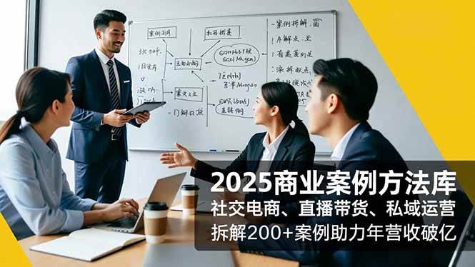 （16713期）2025商业案例方法库，社交电商、直播带货、私域运营，拆解200+案例助力年营收破亿-润格副业网-每天分享热门副业赚钱项目