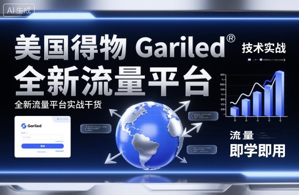 美国得物Gariled技术实战，全新流量平台实战干货，即学即用-润格副业网-每天分享热门副业赚钱项目