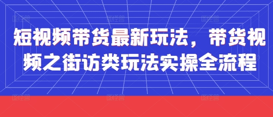 短视频带货最新玩法，带货视频之街访类玩法实操全流程-润格副业网-每天分享热门副业赚钱项目