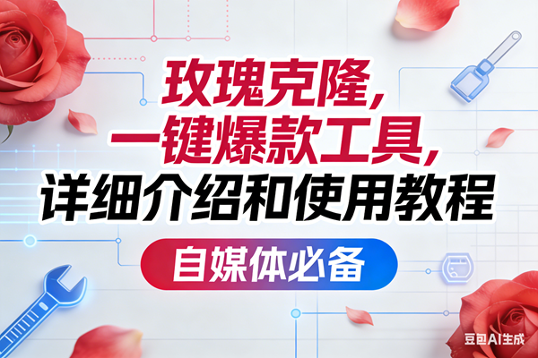 (16757期)玫瑰克隆,一键爆款工具详细介绍和使用教程,自媒体必备-润格副业网-每天分享热门副业赚钱项目