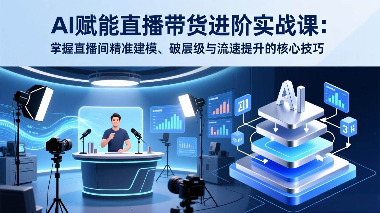 （17405期）AI赋能直播带货进阶实战课：掌握直播间精准建模、破层级与流速提升的核心技巧-润格副业网-每天分享热门副业赚钱项目