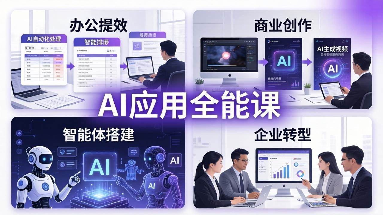 （18042期）AIGC 应用师全能课-更新：办公提效、商业创作、智能体搭建、企业转型，一站式学会AI应用-润格副业网-每天分享热门副业赚钱项目