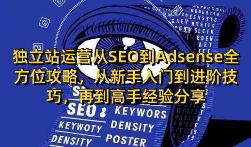 独立站运营从SEO到Adsense全方位攻略，从新手入门到进阶技巧，再到高手经验分享-润格副业网-每天分享热门副业赚钱项目