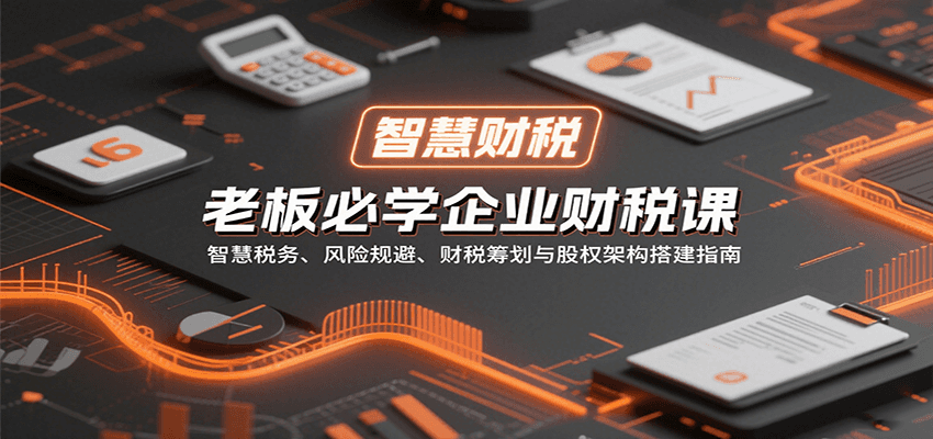 老板必学企业财税课：智慧税务、风险规避、财税筹划与股权架构搭建指南-润格副业网-每天分享热门副业赚钱项目