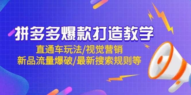 (14681期)拼多多爆款打造教学:直通车玩法/视觉营销/新品流量爆破/最新搜索规则等-润格副业网-每天分享热门副业赚钱项目