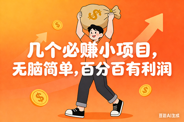 （16918期）几个必赚小项目，无脑简单，百分百有利润，副业首选，日入200+-润格副业网-每天分享热门副业赚钱项目