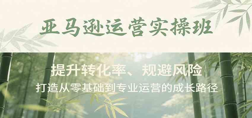 亚马逊运营实操班，提升转化率、规避风险，打造从零基础到专业运营的成长路径-润格副业网-每天分享热门副业赚钱项目
