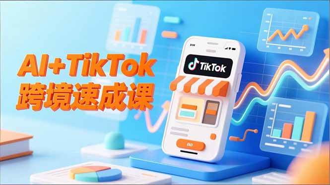 （16745期）AI+TikTok跨境速成课，智能翻译、店铺定位、流程拆解，7天高效上线运营-润格副业网-每天分享热门副业赚钱项目