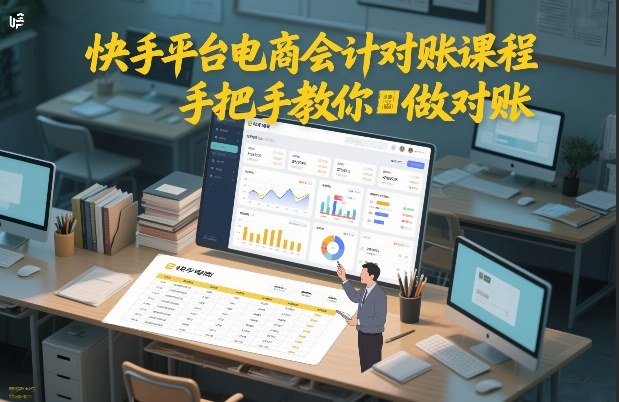 快手平台电商会计对账课程，手把手教你做对账-润格副业网-每天分享热门副业赚钱项目