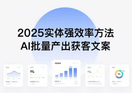 实体强效率方法:AI批量产出获客文案,2025年普通人拥抱AI,实现实体创收-润格副业网-每天分享热门副业赚钱项目