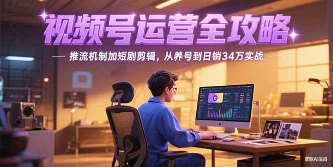 (15217期)2025视频号运营全攻略,推流机制加短剧剪辑,从养号到日销34万实战-润格副业网-每天分享热门副业赚钱项目