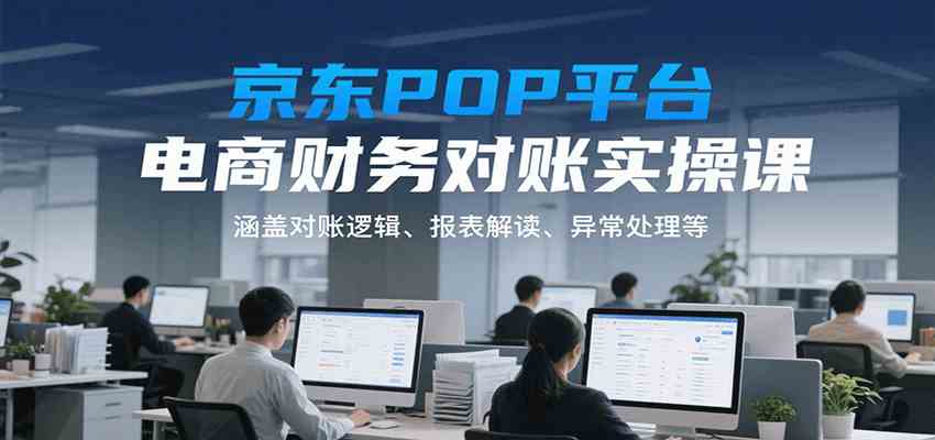 京东POP平台电商财务对账实操课，涵盖对账逻辑、报表解读、异常处理等-润格副业网-每天分享热门副业赚钱项目