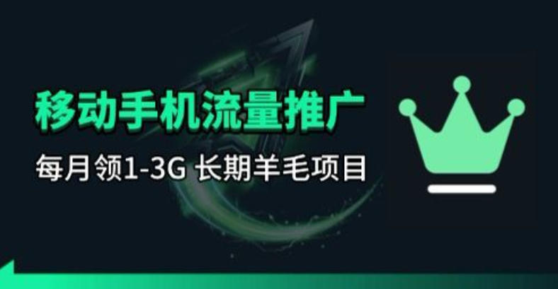 手机流量领取推广_每月一轮，刚需类的长期项目-润格副业网-每天分享热门副业赚钱项目