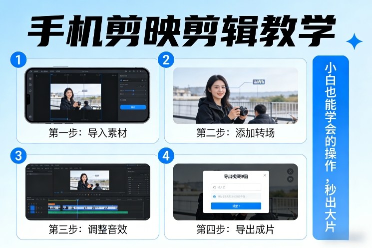 手机剪映剪辑教学，小白也能学会的操作，秒出大片-润格副业网-每天分享热门副业赚钱项目