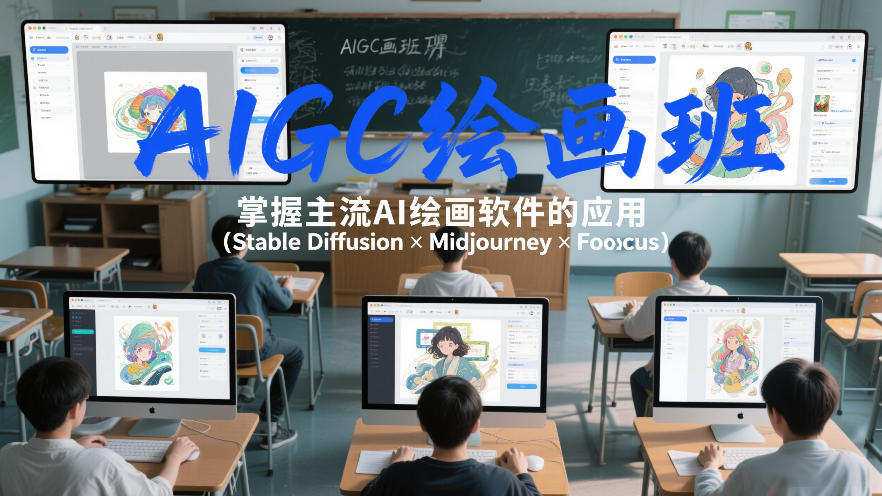 AIGC绘画班，掌握主流Ai绘画软件的应用（Stable Diffusion x Midjourney x Fooocus）-润格副业网-每天分享热门副业赚钱项目