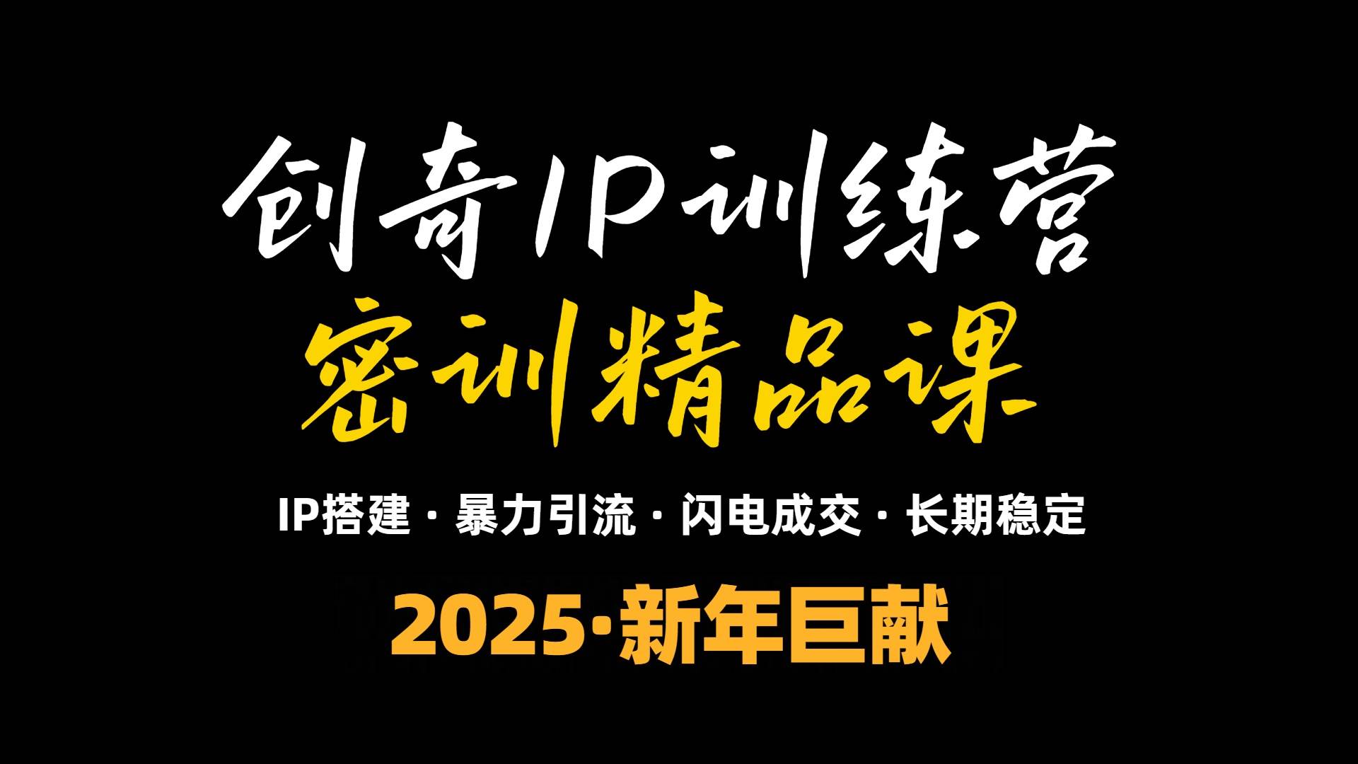 (13898期)2025年“知识付费IP训练营”小白避坑年赚百万,暴力引流,闪电成交-润格副业网-每天分享热门副业赚钱项目
