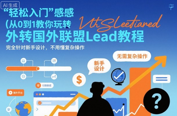 国外联盟賺美刀项目，从0到1教你玩转国外联盟Lead教程，纯新手可操作性100%-润格副业网-每天分享热门副业赚钱项目