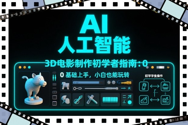 AI人工智能3D电影制作初学者指南：0基础上手，小白也能玩转-润格副业网-每天分享热门副业赚钱项目