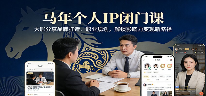 马年个人IP闭门课，大咖分享品牌打造、职业规划，解锁影响力变现新路径-润格副业网-每天分享热门副业赚钱项目