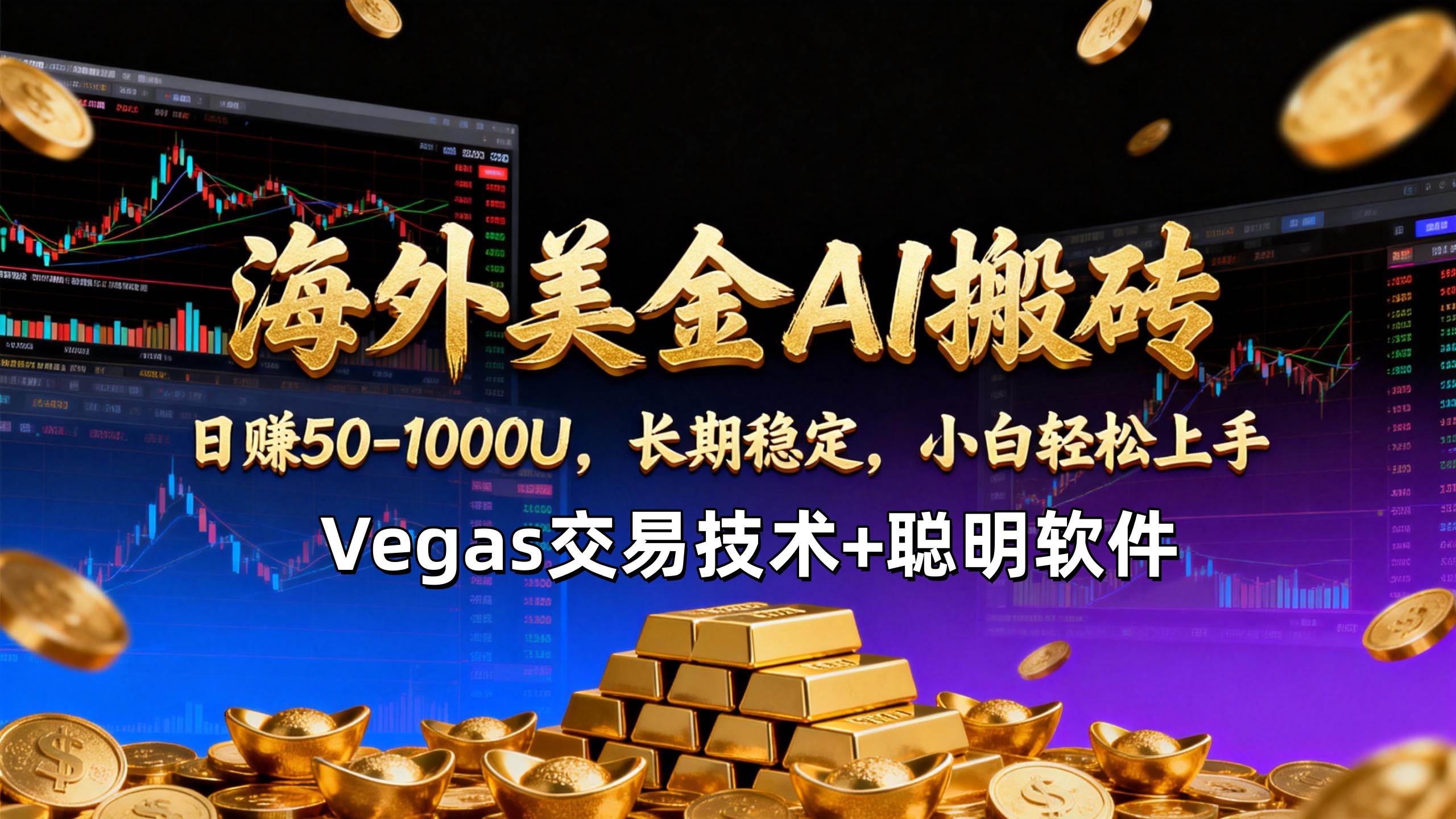 （17143期）【海外美金AI搬砖】Vegas交易技术+聪明软件，日赚50-1000U，长期稳定，小白轻松上手。-润格副业网-每天分享热门副业赚钱项目