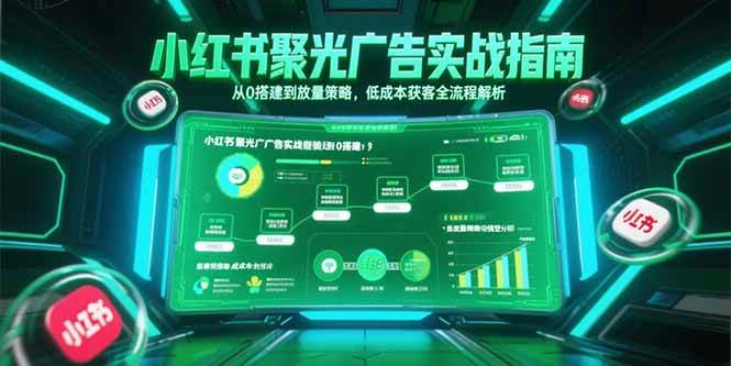 （15248期）小红书聚光广告实战指南，从0搭建到放量策略，低成本获客全流程解析-润格副业网-每天分享热门副业赚钱项目