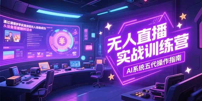 (15315期)无人直播实操训练营,从设备搭建到话术,AI系统五代操作指南(7月更新)-润格副业网-每天分享热门副业赚钱项目