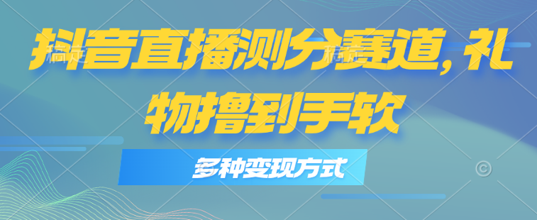 （11380期）抖音直播测分赛道，多种变现方式，轻松日入1000+-润格副业网-每天分享热门副业赚钱项目