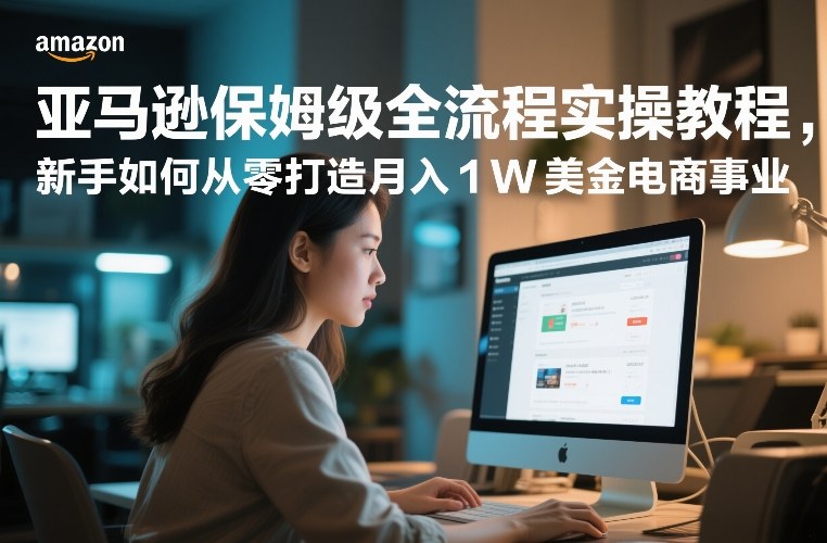 亚马逊保姆级全流程实操教程，新手如何从零打造月入1W美金电商事业-润格副业网-每天分享热门副业赚钱项目
