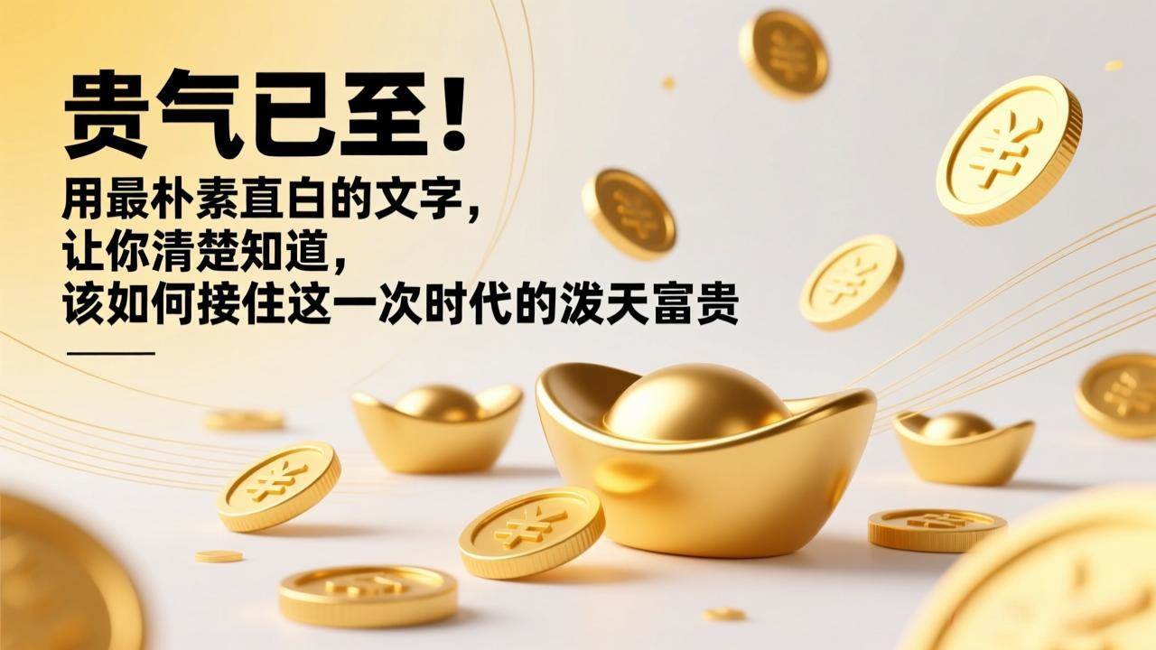 (17049期)付费文章:贵气已至!用最朴素直白的文字,让你清楚知道,该如何接住这一次时代的泼天富贵-润格副业网-每天分享热门副业赚钱项目