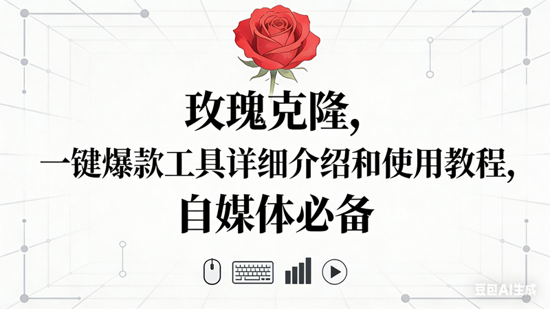 （16811期）玫瑰克隆神器，自媒体必备，一键爆款工具详细介绍和使用教程-润格副业网-每天分享热门副业赚钱项目