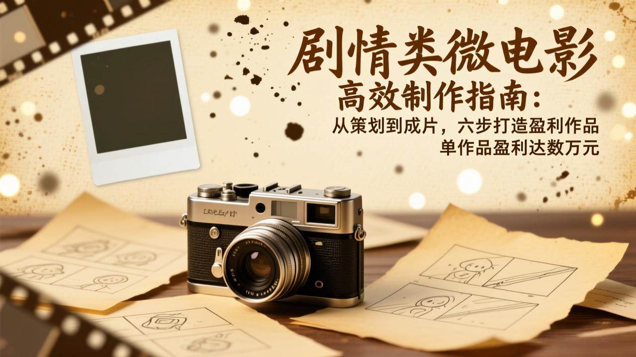 （17086期）剧情类微电影高效制作指南：从策划到成片，六步打造盈利作品，单作品盈利达数万元-润格副业网-每天分享热门副业赚钱项目