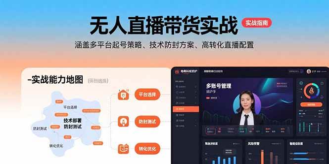 (15622期)无人直播带货实战,涵盖多平台起号策略、技术防封方案、高转化直播配置-润格副业网-每天分享热门副业赚钱项目