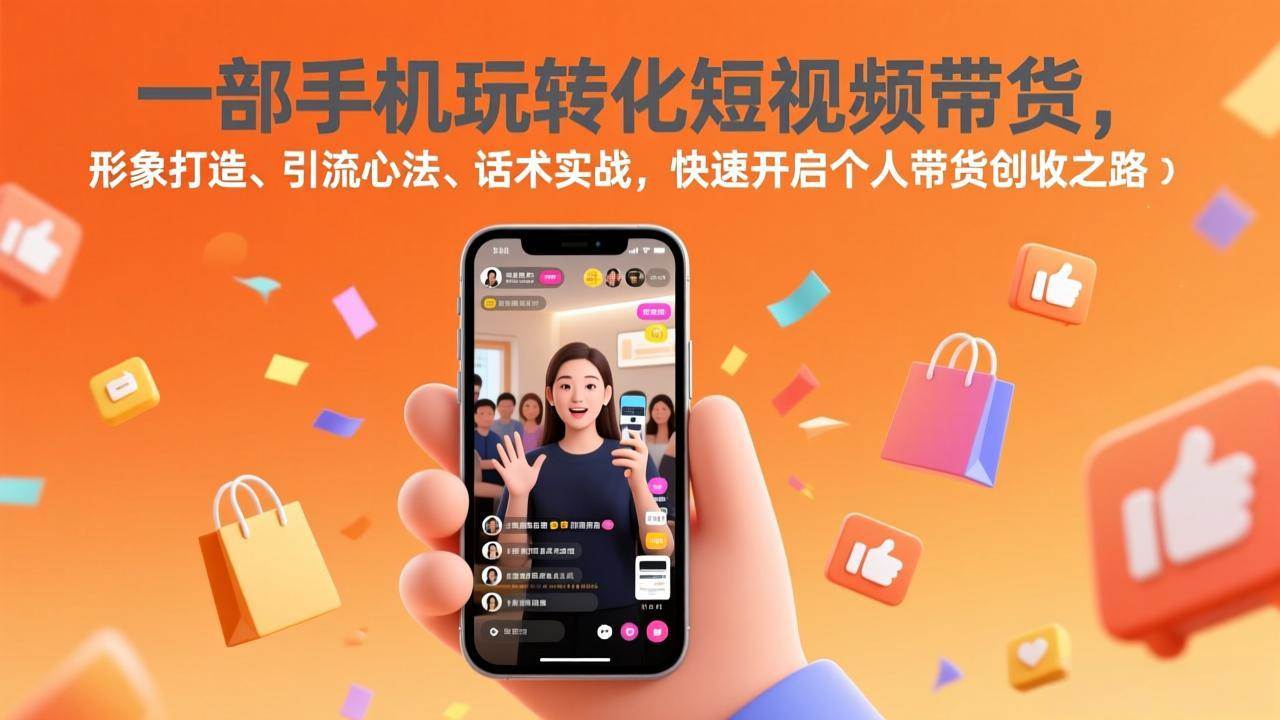 （17356期）一部手机玩转化短视频带货，形象打造、引流心法、话术实战，快速开启个人带货创收之路-润格副业网-每天分享热门副业赚钱项目